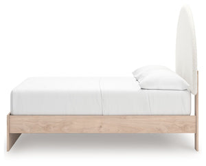 Arloster - 4 Pc. - Full Panel Storage Bed, Dresser, Mirror And Nightstand - Tan
