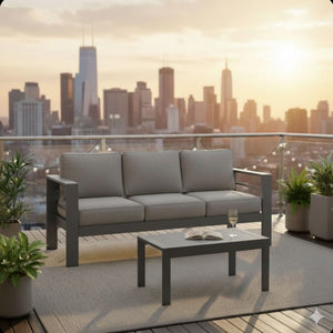Outdoor Patio Set All-Weather With Thick Cushions