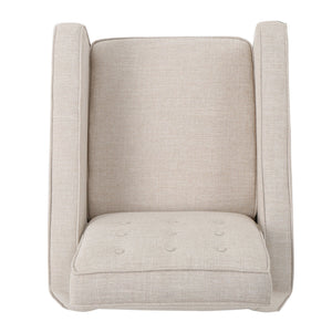 Mid-Century Modern Recliner With Button Tufted Waffle Stitch