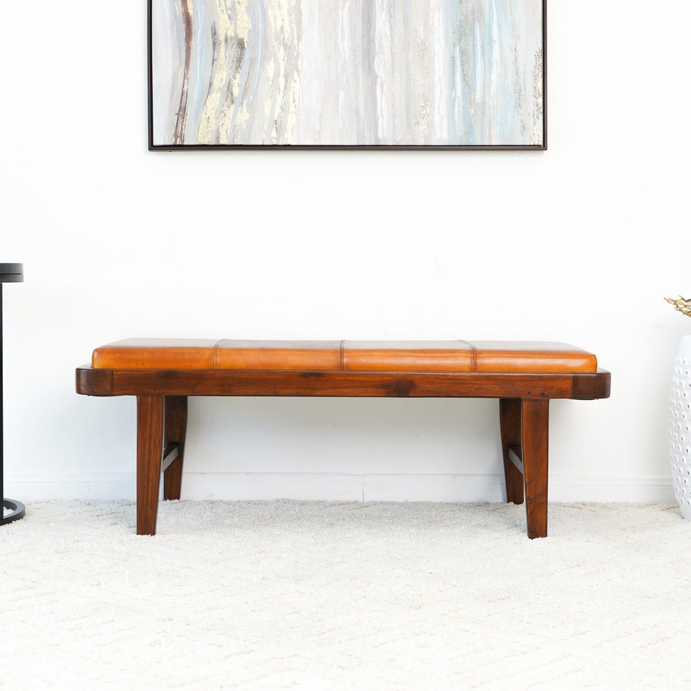 Maddox - Bench - Rustic / Tan