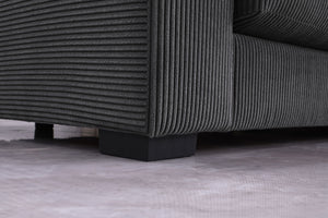 Naomi - 3 Piece Upholstered Sectional - Dark Gray