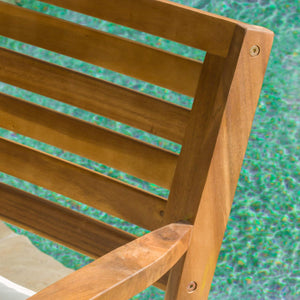 Outdoor Hermosa 7 Piece Wood Dining Set With Cushions - Teak