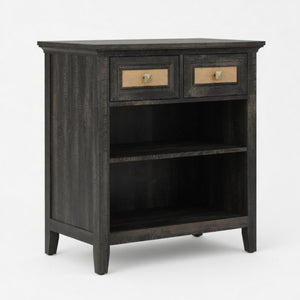 Storage Cabinet With 2 Drawers And 2 Shelves - Coffee