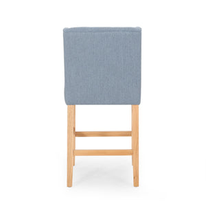 Vienna - Contemporary Fabric Tufted & Wingback Counter Stools (Set of 2)