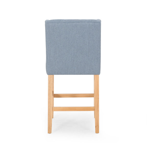 Vienna - Contemporary Fabric Tufted & Wingback Counter Stools (Set of 2)