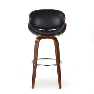 Lumos - Mid Century Modern Upholstered Swivel Barstool