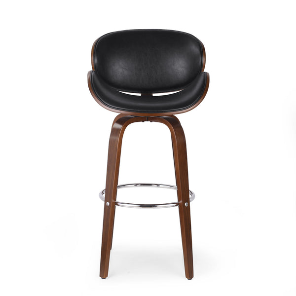 Lumos - Mid Century Modern Upholstered Swivel Barstool
