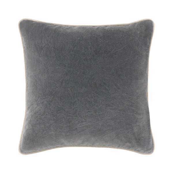 Heirloom Velvet - SLD Pillow - Stone Gray