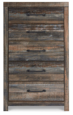 Drystan - Five Drawer Chest - Brown / Beige
