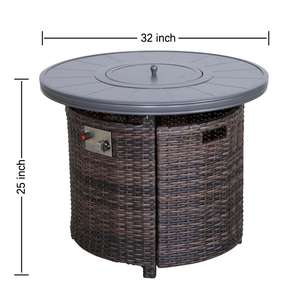 Outdoor Fire Pit Table With Lid
