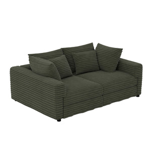 4 Seat Sofa, Modern Comfy Upholstered Sofa Cloud Couch, Deep Seat Couches With Soft Pillows