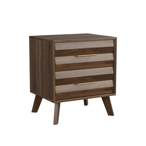 Medieval Double Drawer Bedside Table