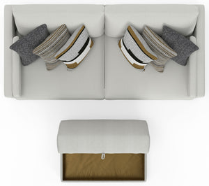Trevor - Extra Deep Oversized Sofa With Included Storage Cocktail Ottoman