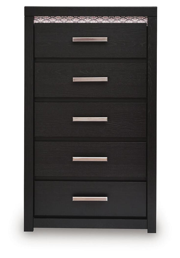 Shoralli - Five Drawer Chest - Black
