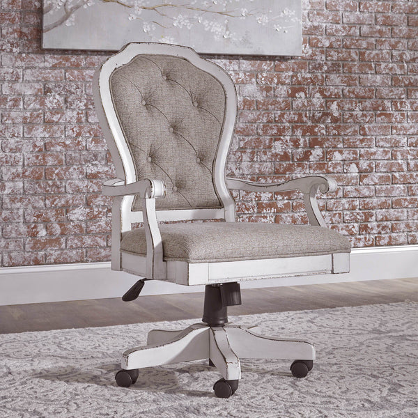 Magnolia Manor - Jr Executive Desk Chair - Antique White