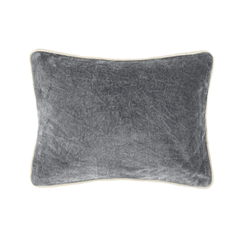Heirloom Velvet - SLD Pillow - Stone Gray