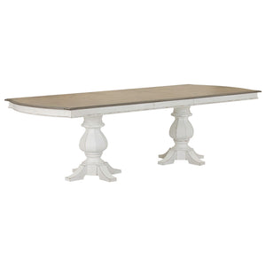 Magnolia Manor - Double Pedestal Table - Antique White