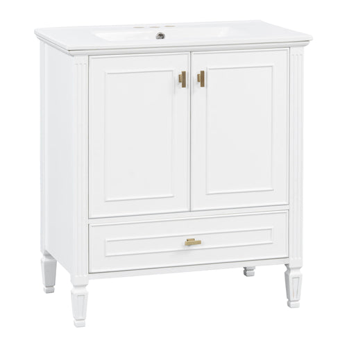Freestanding Vanity With 1 Drawer & 2 Soft Close Doors With Door Mounted Storage