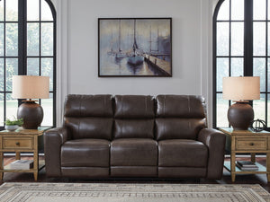 Crossplex - Power Reclining Sofa With Adjustable Headrest - Smoke