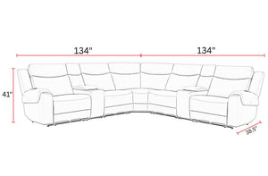 Momentum - Modular Power Reclining Sectional With Power Adjustable Headrests