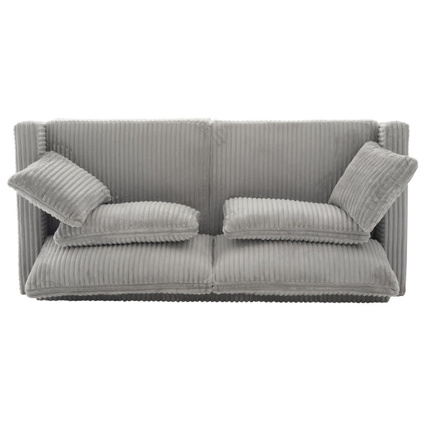 Modern Loveseat Sofa With 4 Pillows