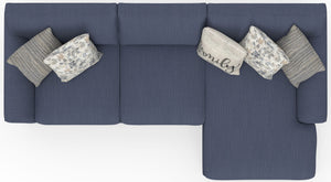 Cape May - Sofa Chaise With Comfort Coil Seating And 5 Accent Pillows Included