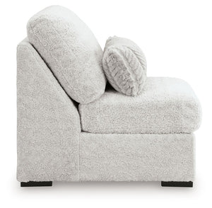 Cuddle Plush - 3 Pc. - 3-Piece Sectional, Chair And Ottoman - Arctic