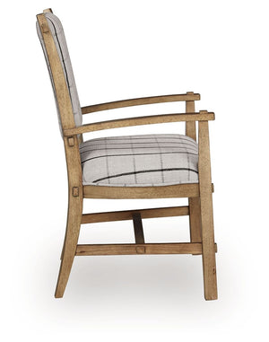 Ridgester - Dining Upholstered Arm Chair (Set of 2) - Light Brown