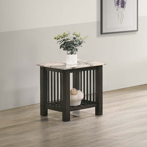 3 Piece Occasional Table Set, 1 Coffee Table And 2 End Tables, Open Storage Design - Walnut