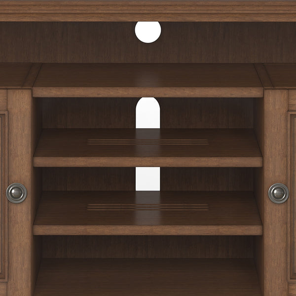 Amherst - TV Media Stand - Rustic Natural Aged Brown