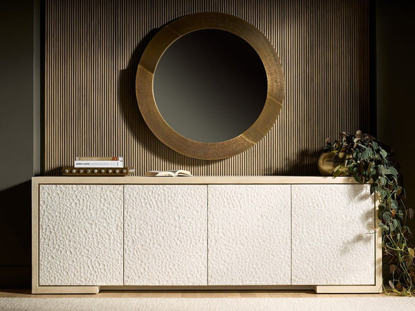 Modern - Aurora Credenza - White / Light Brown
