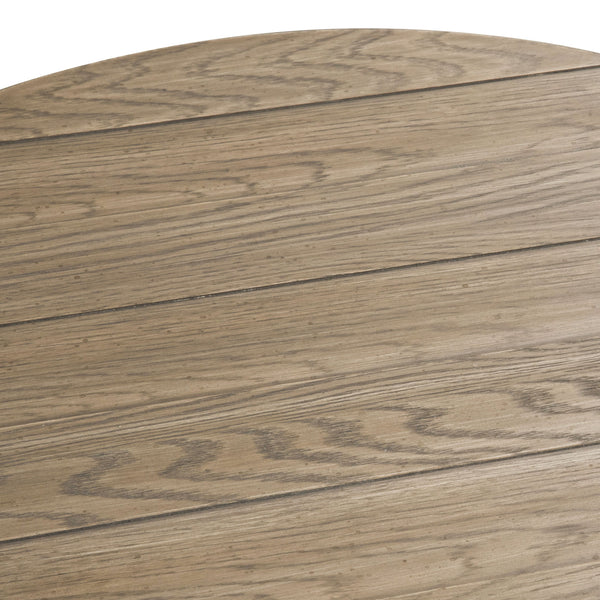 Heartland - Round Pedestal Chair Side Table - Antique White / Tobacco Tops