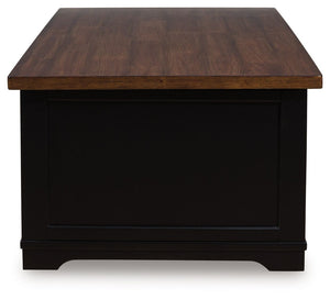 Wildenauer - Lift Top Cocktail Table - Brown / Black