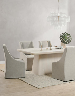 Warwick - Upholstered Rolling Dining Chair