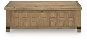 Ridgester - Lift Top Cocktail Table - Light Brown