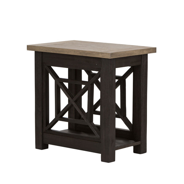Heatherbrook - Chair Side Table - Charcoal & Ash