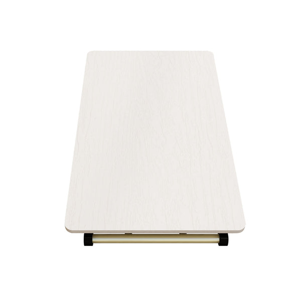 Adjustable Standing Table, Indoor & Outdoor Use, Portable With Adjustable Height - Off White / White