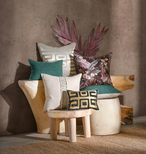 Radiant Oasis - 22" x 22" Makana Pillow - Brown