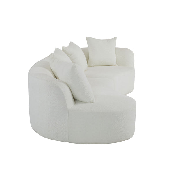 Elegant Curved Sectional Sofa With Full Foam Comfort