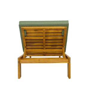 Outdoor Chaise Lounge With 5 Position Adjustable Backrest