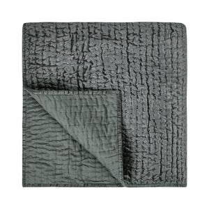 Bari - Velvet Quilt - Bay Green