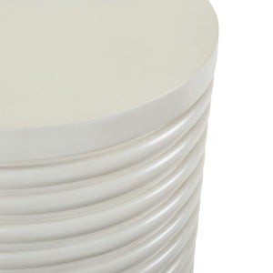Berkley Square - Round Chairside Table - Linen & Khaki