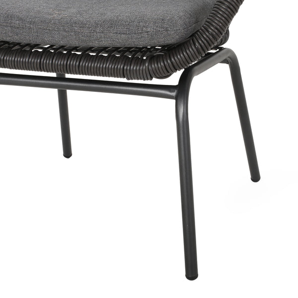Outdoor Wicker Club Chair With Cushions (Set of 2)