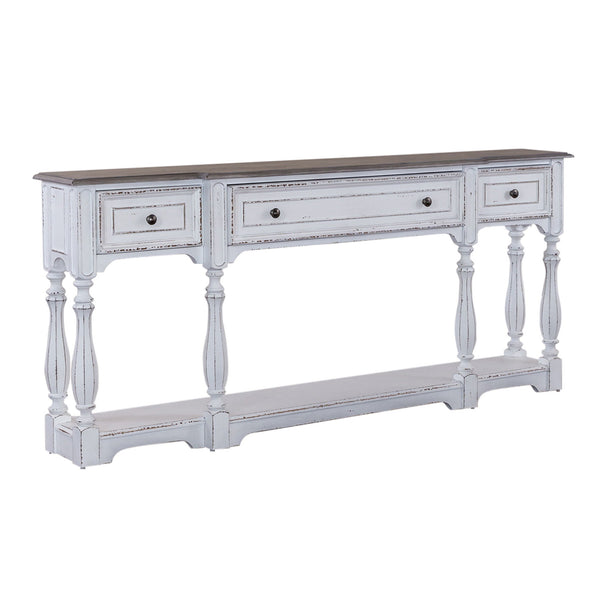 Magnolia Manor - 3 Drawer Hall Console Table - Antique White