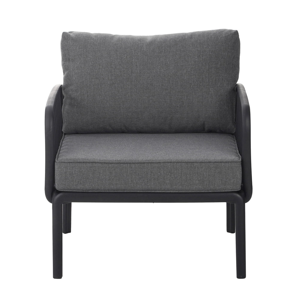 Outdoor Patio Club Chair, Waterproof Thick Cushion Deep Seating