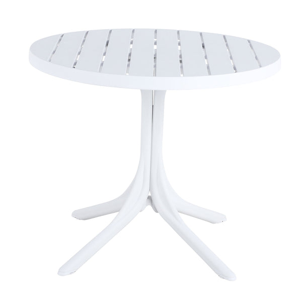 Modern Round Table, Waterproof, UV Resistant And Durable - White