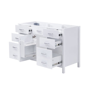 46.5" Modern Bathroom Vanity Cabinet Only, Soft Close Door & 6 Drawers - White