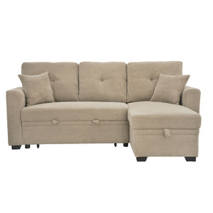 Sleeper Sectional With Pull Out Bed, Reversible Chaise