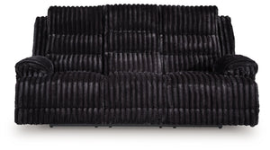 Rhine Falls - Reclining Power Sofa With Drop Down Table - Onyx