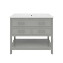 Bathroom Vanity With Ceramic Sink, Tip Out Tray & 2 Full Extension Drawers